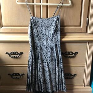 Black and white mini dress